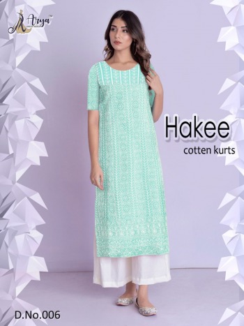 Arya Hakee Rayon Cotton Thread kurtis with Palazzo