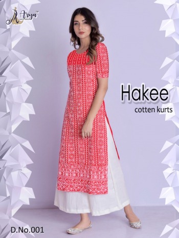 Arya Hakee Rayon Cotton Thread kurtis with Palazzo