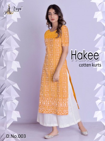 Arya Hakee Rayon Cotton Thread kurtis with Palazzo