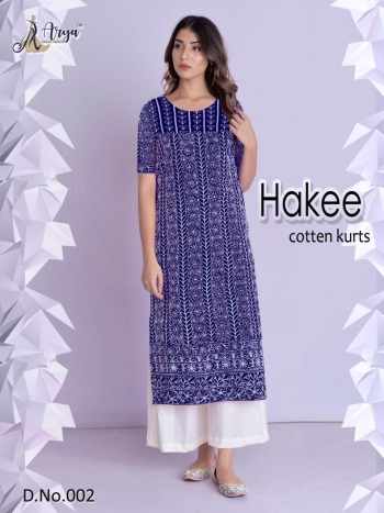 Arya Hakee Rayon Cotton Thread kurtis with Palazzo