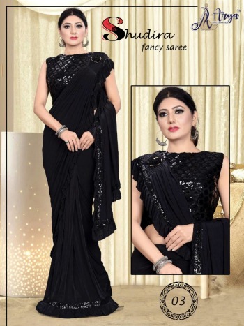 Arya Shudira Lycra Ruffle Saree wholesaler