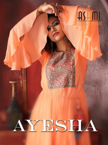 Ashmi Ayesha Chinon Chiffon kurtis wholesaler