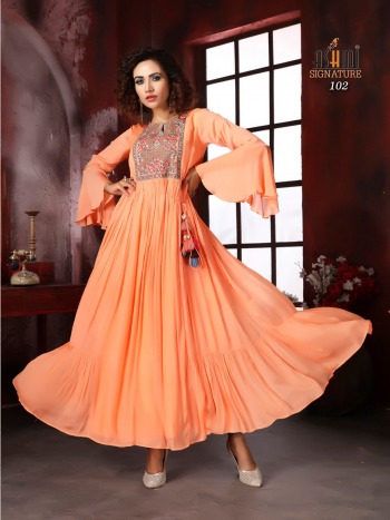 Ashmi Ayesha Chinon Chiffon kurtis wholesaler