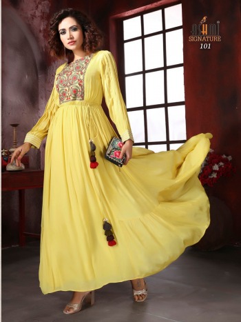 Ashmi Ayesha Chinon Chiffon kurtis wholesaler