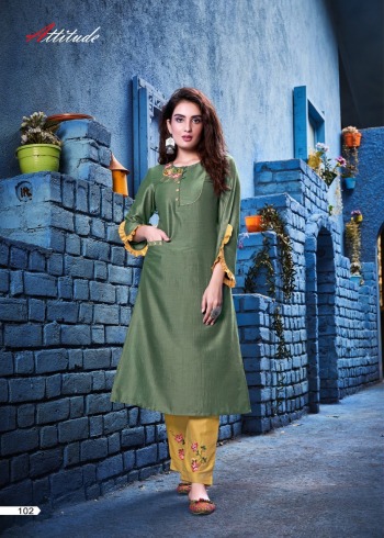 Attitude Show me Soft Silk kurtis with pant wholesaler