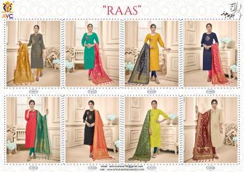 AVC Raas Cotton Churidar Dress Material Catalog wholesaler