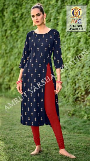 AVC Vastra Rayon Casual wear kurtis wholesaler