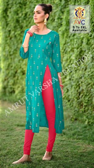 AVC Vastra Rayon Casual wear kurtis wholesaler