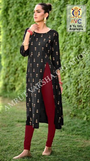 AVC Vastra Rayon Casual wear kurtis wholesaler