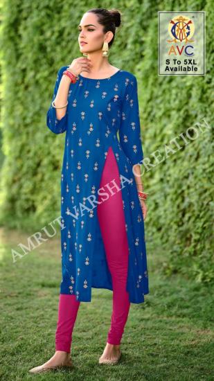 AVC Vastra Rayon Casual wear kurtis wholesaler