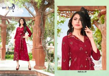 Avighna Navlika Rayon casual wear kurtis wholesaler