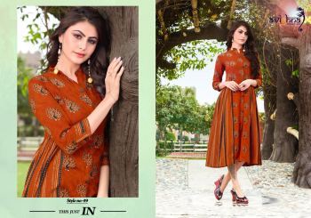 Avighna Navlika Rayon casual wear kurtis wholesaler