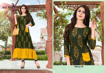 Avighna Navlika Rayon casual wear kurtis wholesaler