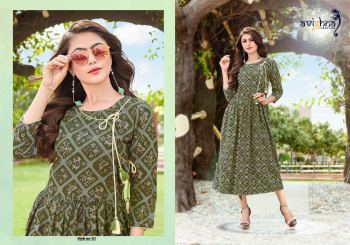 Avighna Navlika Rayon casual wear kurtis wholesaler