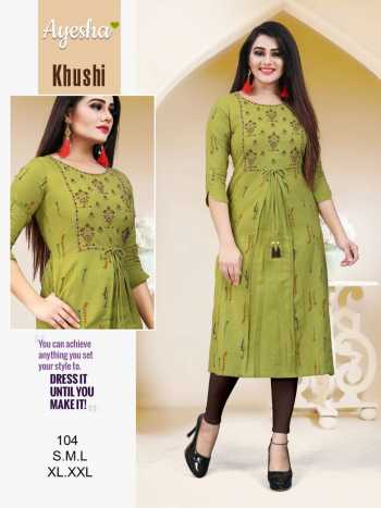 Ayesha Khushi Cotton Casual wear Kurtis catalog wholesaler