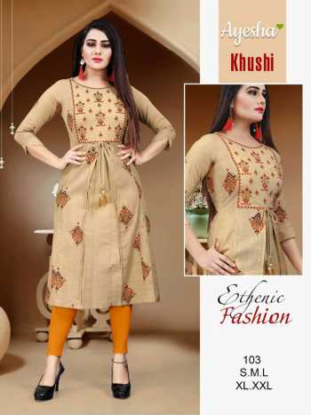 Ayesha Khushi Cotton Casual wear Kurtis catalog wholesaler