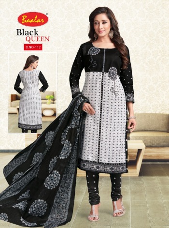 Baalar Black Queen Cotton Churidar Dress wholesale Price