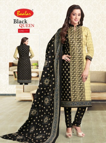 Baalar Black Queen Cotton Churidar Dress wholesale Price