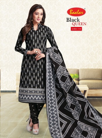 Baalar Black Queen Cotton Churidar Dress wholesale Price