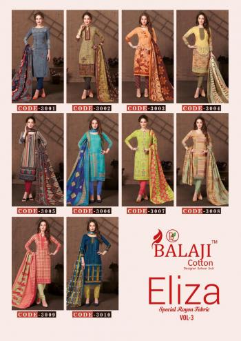 Balaji Cotton Eliza vol 3 Rayon Dress material catalog