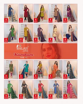 Balaji Cotton Kum kum vol 22 Cotton DRess Material Catalog wholesaler