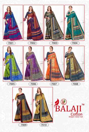 Balaji Cotton Leelavathi vol 7 Cotton Saree wholesaler