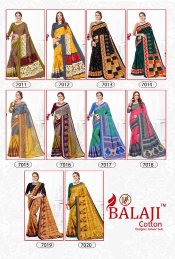 Balaji Cotton Leelavathi vol 7 Cotton Saree wholesaler