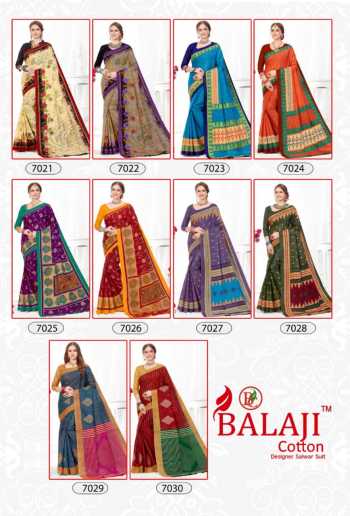 Balaji Cotton Leelavathi vol 7 Cotton Saree wholesaler