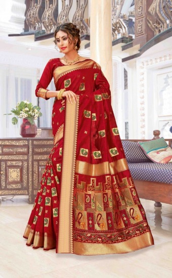 Baluchari Chanderi Cotton Saree catalog wholesaler