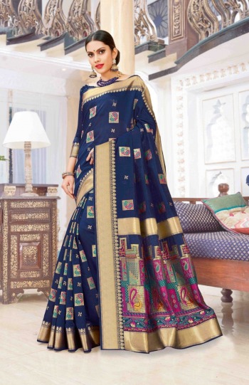 Baluchari Chanderi Cotton Saree catalog wholesaler