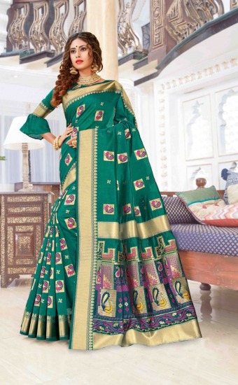 Baluchari Chanderi Cotton Saree catalog wholesaler