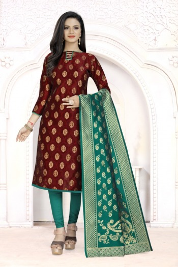 Banarasi Silk Churidar Dress material Wholesaler