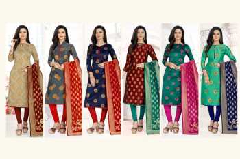 Banarasi Silk Churidar Dress material Wholesaler