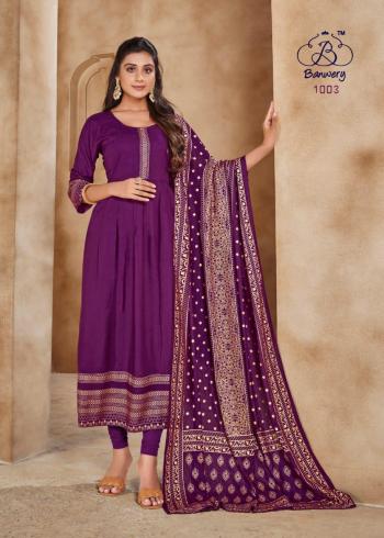 Banwery Pankh Rayon Anarkali kurtis with Dupatta