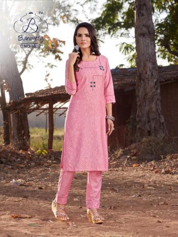 Banwery Top Bottom kurtis with pant wholesaler