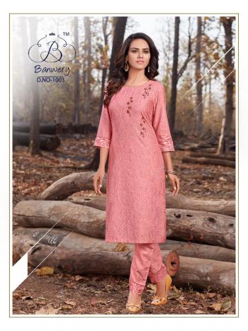 Banwery Top Bottom kurtis with pant wholesaler