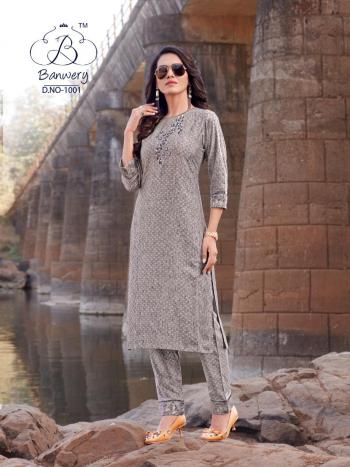 Banwery Top Bottom kurtis with pant wholesaler