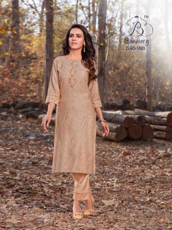 Banwery Top Bottom kurtis with pant wholesaler