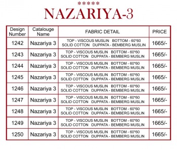 Bela fashion Nazariya vol 3 Salwar kameez wholesaler