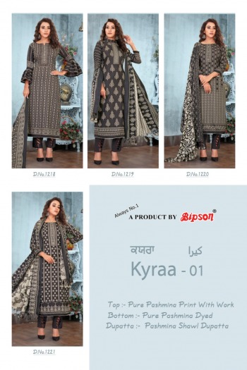 Bipson Kyraa vol 1 Pashmina Salwar Kameez wholesaler