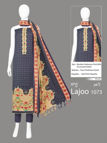 Bipson Lajoo 1073 Woollen Pashmina Suits catalog