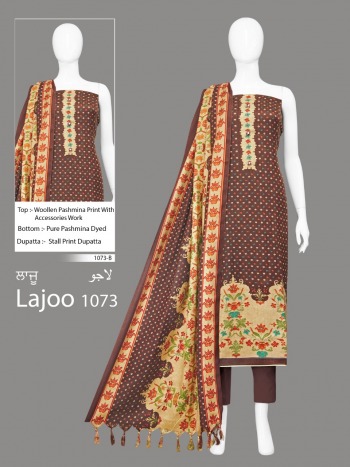 Bipson Lajoo 1073 Woollen Pashmina Suits catalog