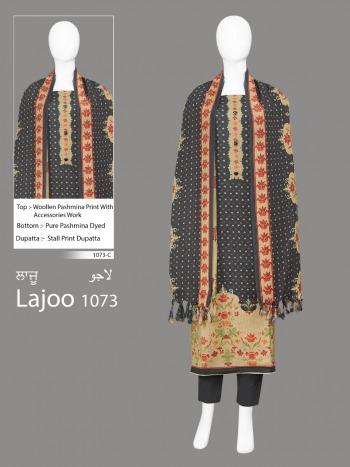 Bipson Lajoo 1073 Woollen Pashmina Suits catalog