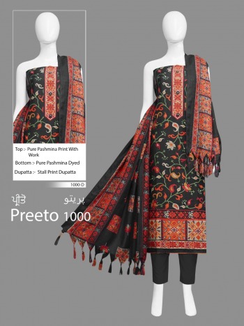 Bipson Preeto 1000 Series Pashmina salwar Kameez