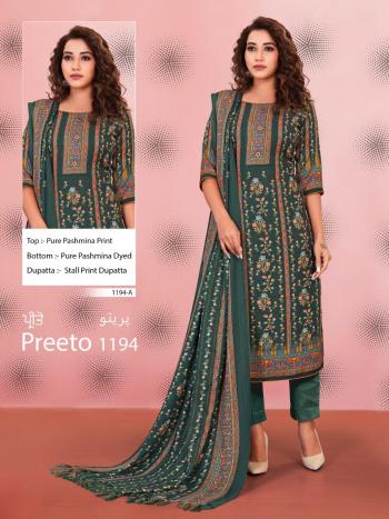 Bipson Preeto 1194 Series pashmina Winter Salwar Kameez