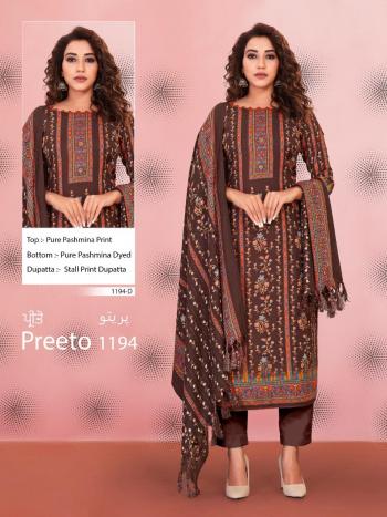 Bipson Preeto 1194 Series pashmina Winter Salwar Kameez