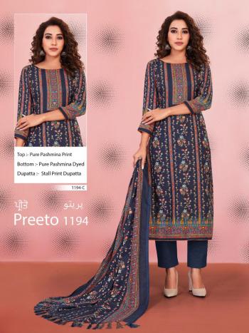 Bipson Preeto 1194 Series pashmina Winter Salwar Kameez