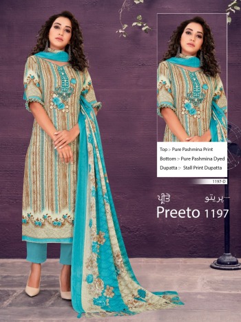 Bipson Preeto 1197 Pashmina Winter salwar KAmeez wholesaler