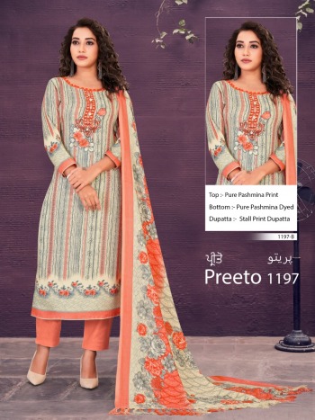 Bipson Preeto 1197 Pashmina Winter salwar KAmeez wholesaler