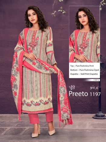 Bipson Preeto 1197 Pashmina Winter salwar KAmeez wholesaler